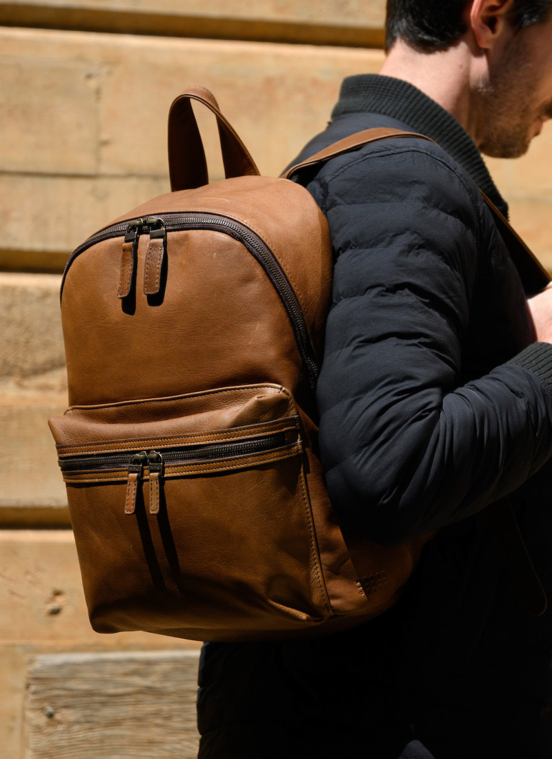 Reclaimed Leather Backpack | Moore & Giles